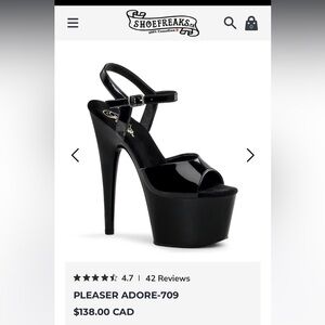 Pleaser Black Platform Heels
